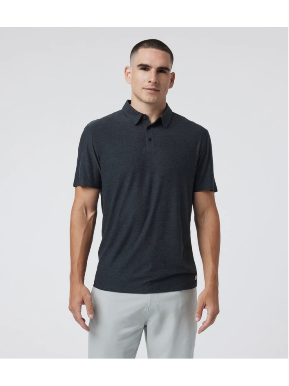 Men's Vuori Polo Shirt Size L Charcoal Heather Grey